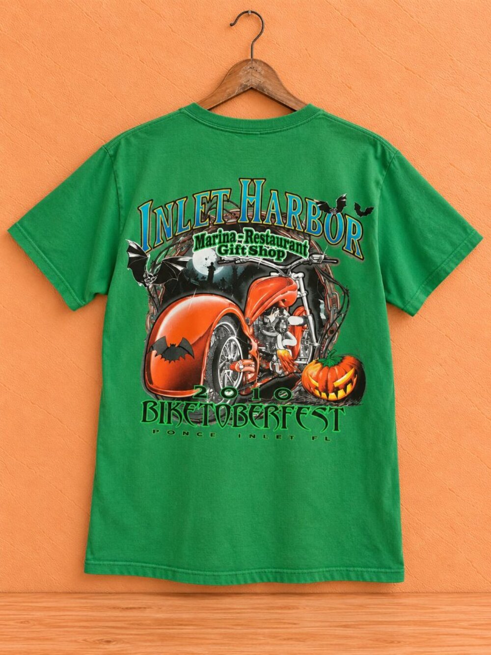 Biketoberfest 2010 T-Shirt Inlet Harbor Ponce Inlet FL Motorcycle Halloween
